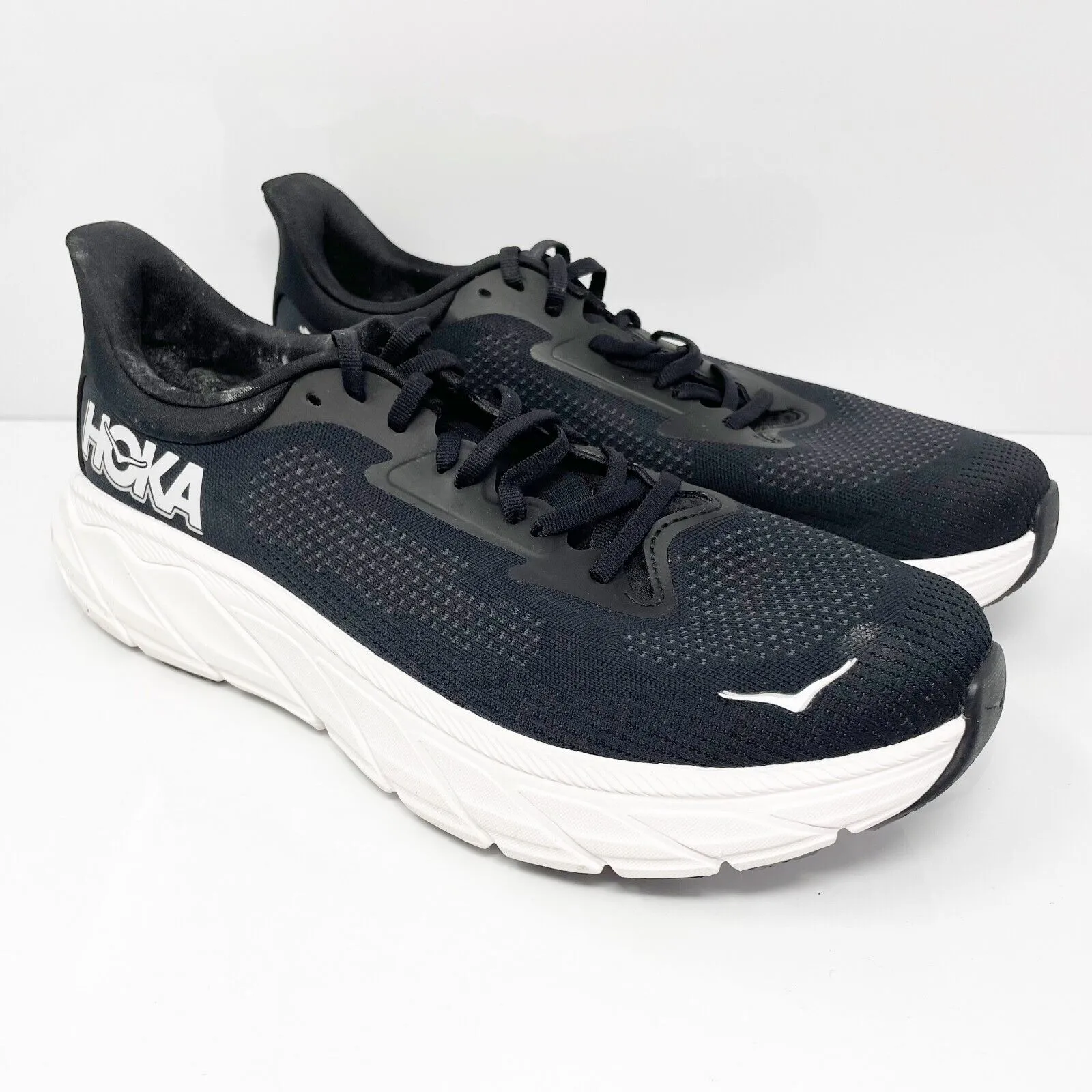 Hoka One One Mens Arahi 7 1147870 BWHT Black Running Shoes Sneakers Size 10.5 D