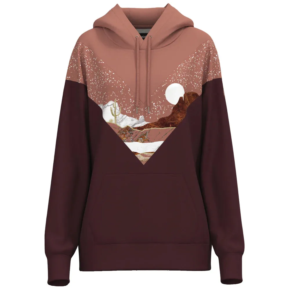 Hooey Women's Berkley Pink/Maroon Chevron Hoodie