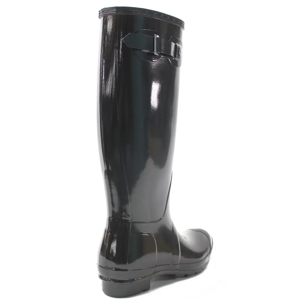 Hunter Womens Boots Original Tall Gloss Waterproof Wellington Rubber - UK 5