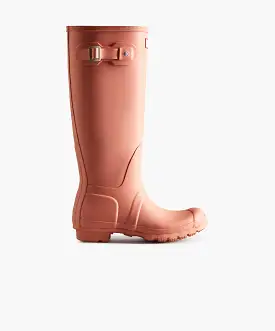 Hunter Womens Original Tall Rough Pink Boots