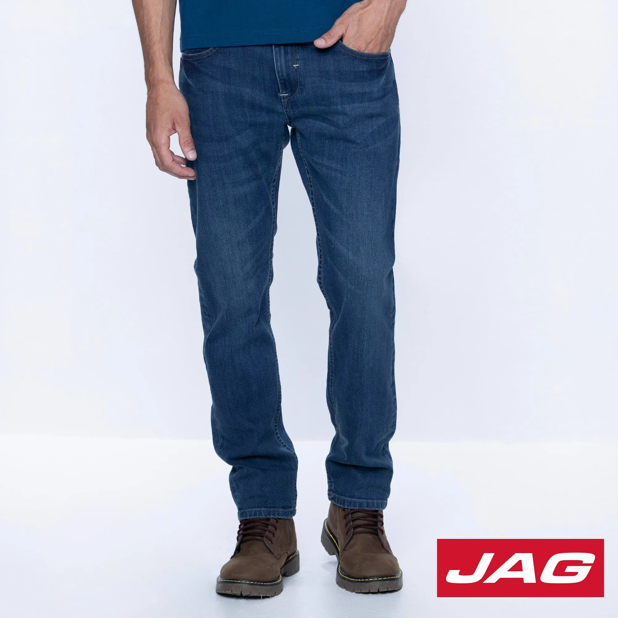 Jag Black Men's Tapered Jeans 28 Inseam in Night Cloud Wash