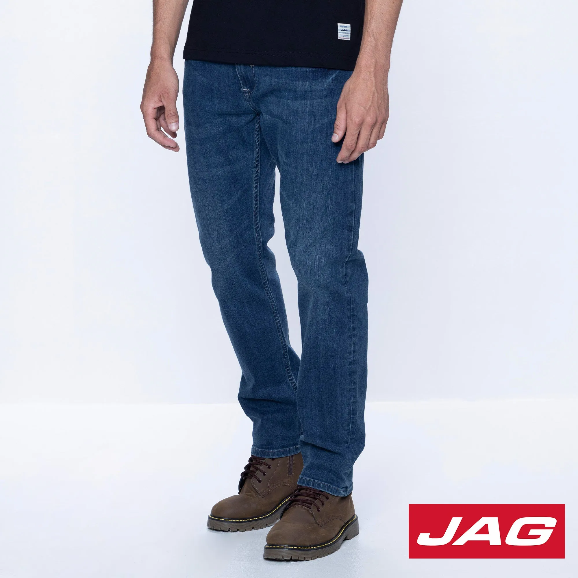 Jag Black Men's Tapered Jeans 28 Inseam in Night Cloud Wash