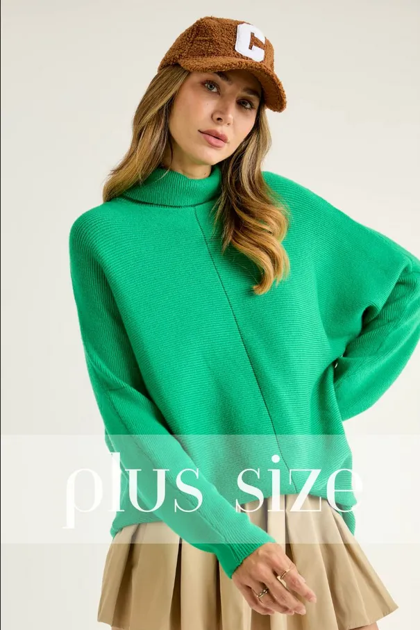 J.NNA Oversized Casual Green Sweater Top