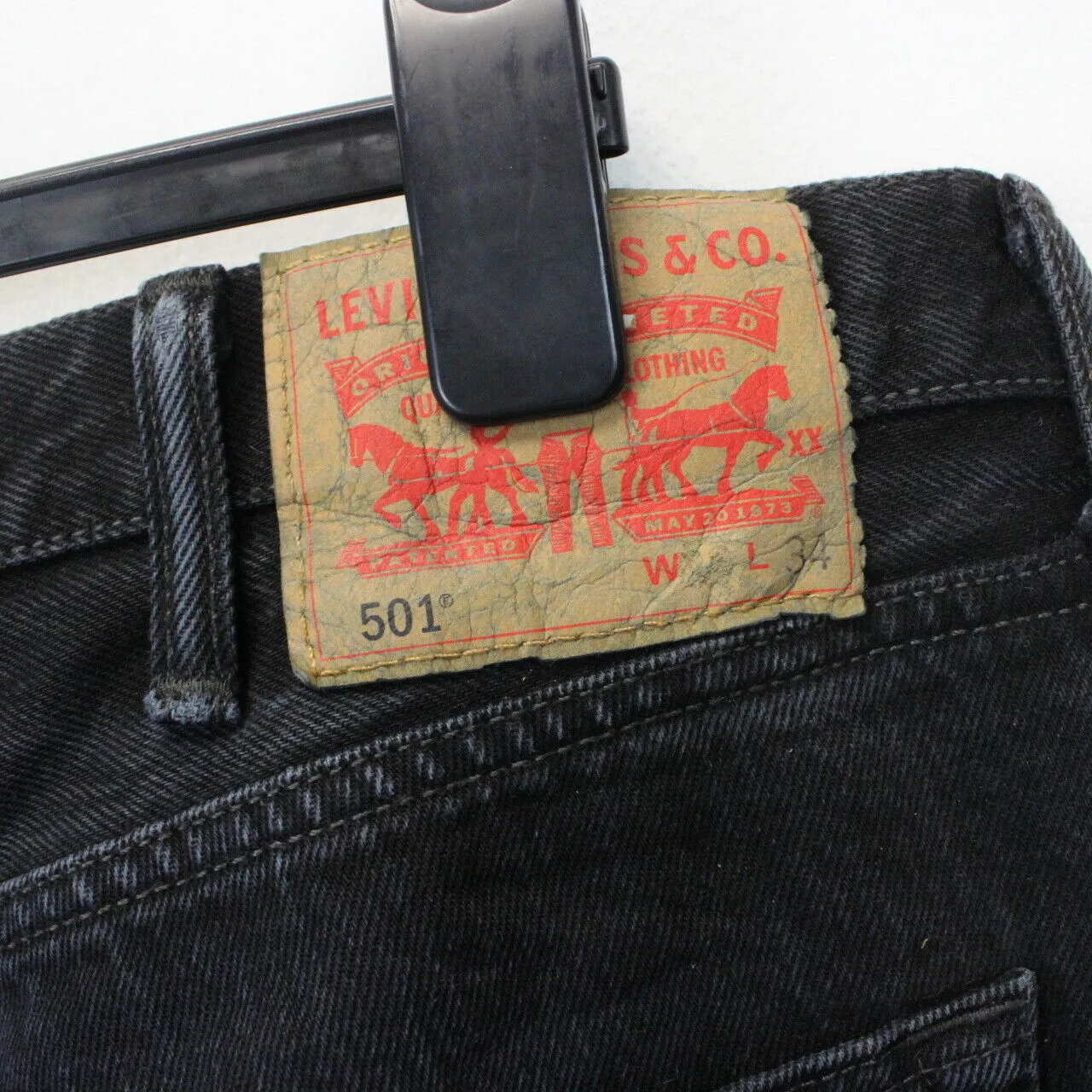 LEVIS 501 Jeans Black Charcoal | W40 L34