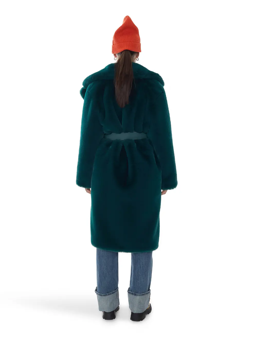 		Lily  Emerald Faux Fur Coat	