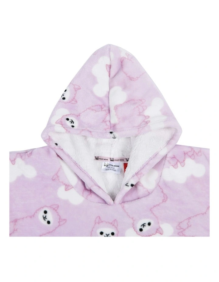 Llama Face Giant Hoodie (12-14 Years) 33x38x2cm in Light Pink