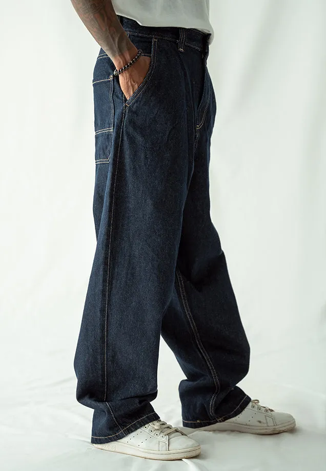 Loose Fit Baggy Jeans - Denim Blue