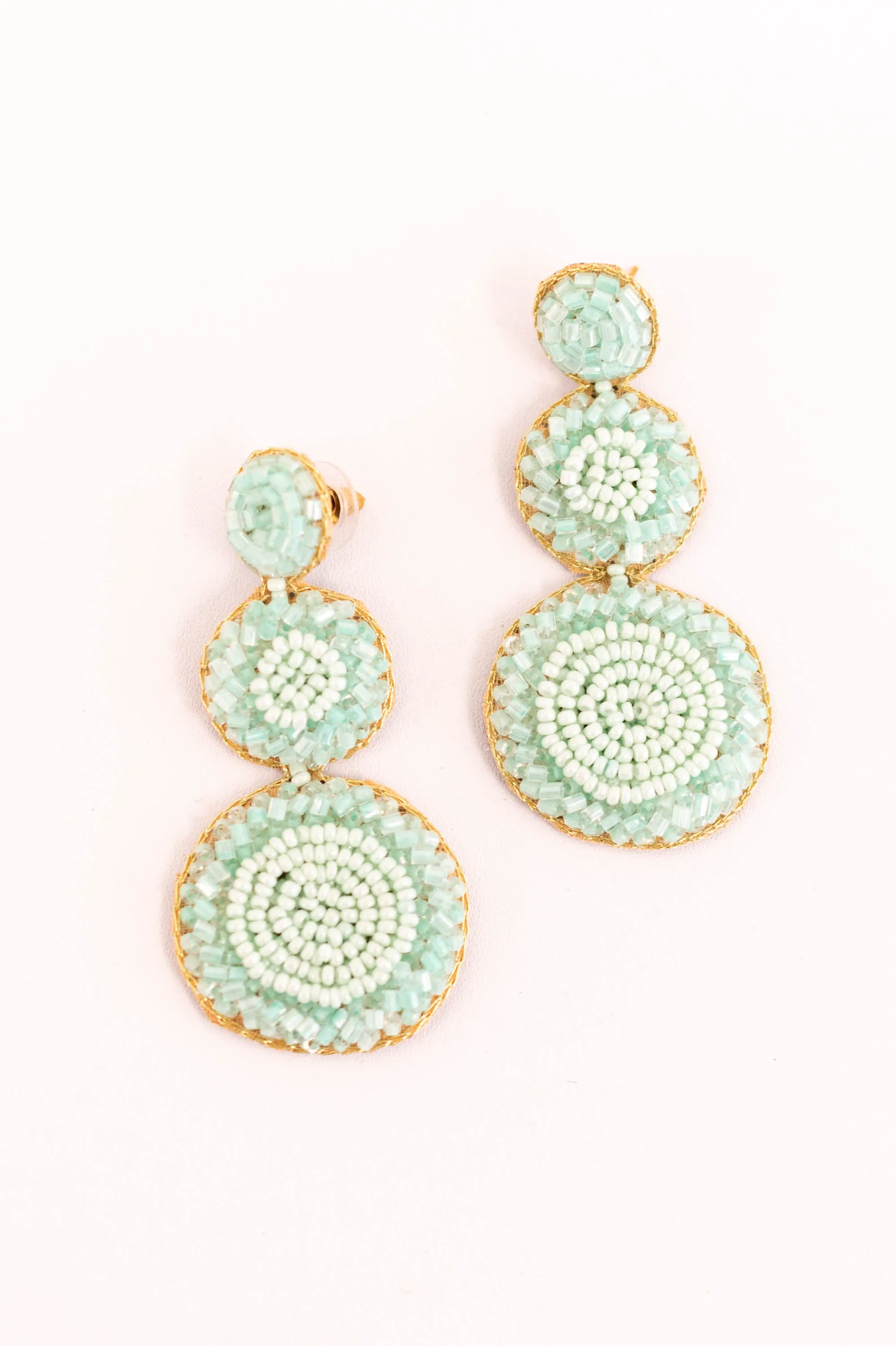 Lost In The Crowd Earrings, Mint