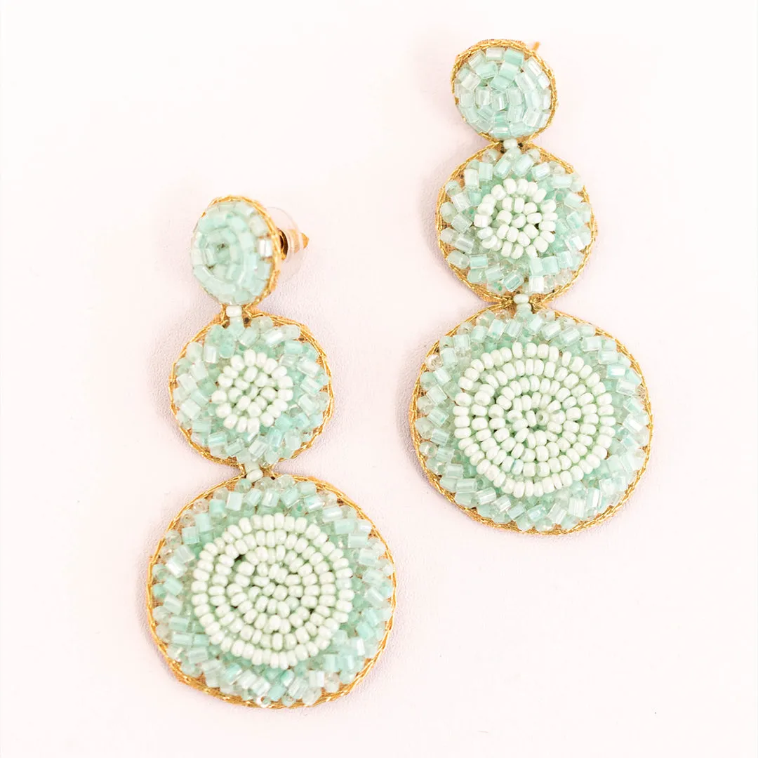 Lost In The Crowd Earrings, Mint