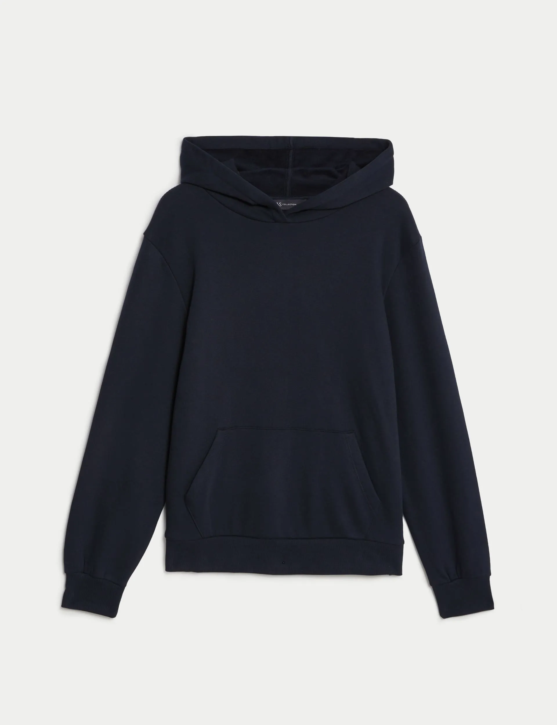 M&S Women's Cotton Rich Hoodie - S - Midnight Navy, Medium Pink,Midnight Navy