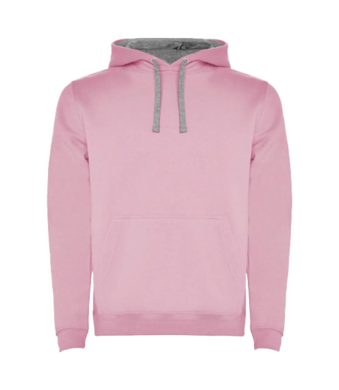 Mens urban hoodie light pink/grey marl Roly