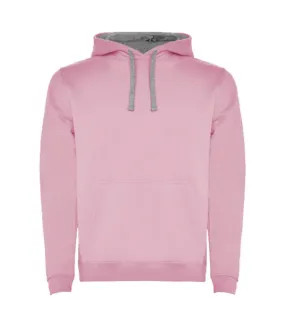 Mens urban hoodie light pink/grey marl Roly