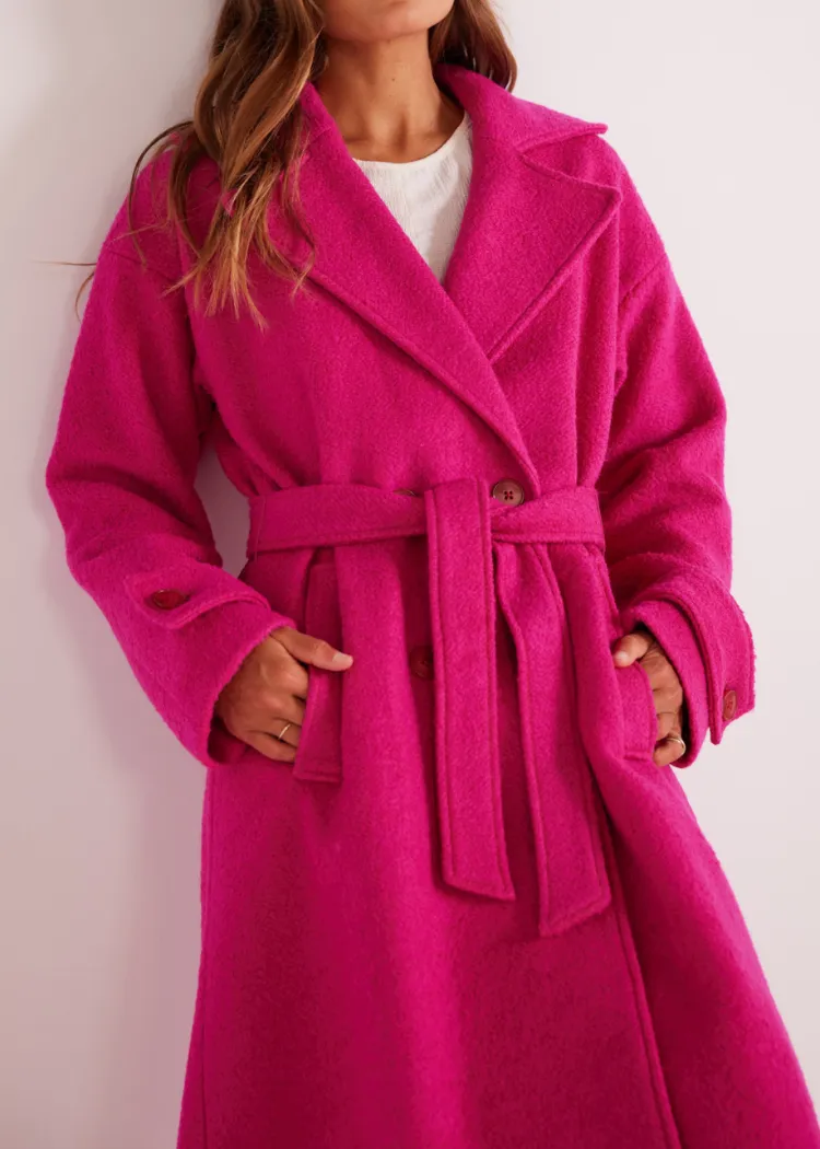 Mink Pink Safira Coat - Berry