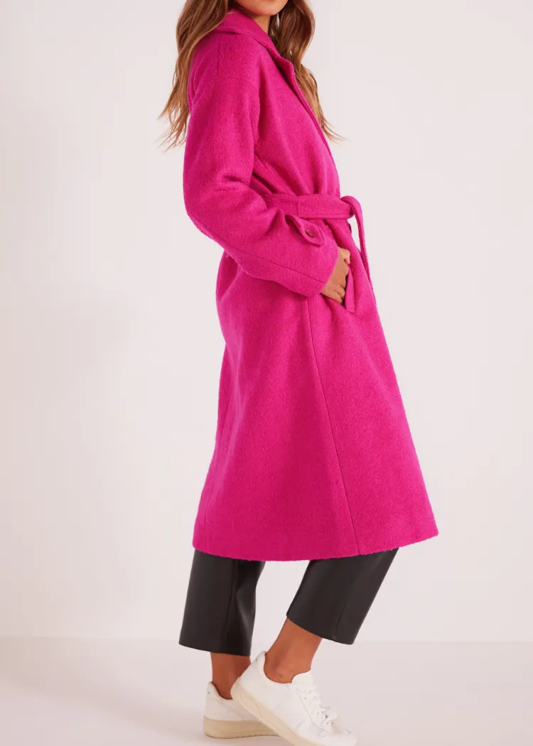 Mink Pink Safira Coat - Berry