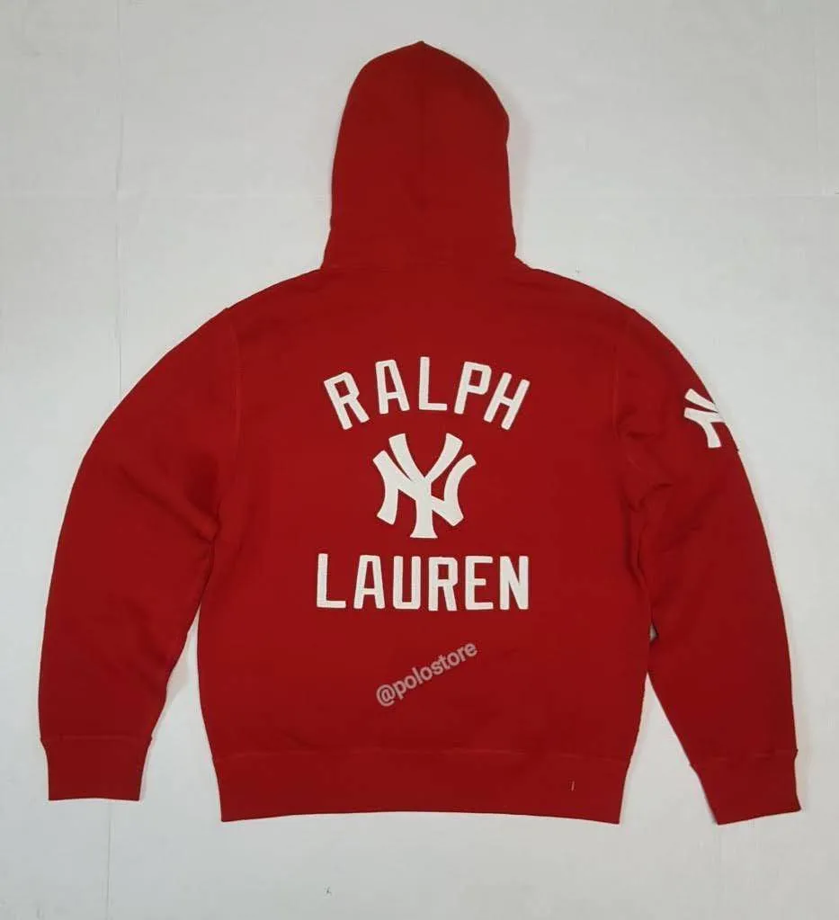 New Polo Ralph Lauren Red Yankees Hoodie