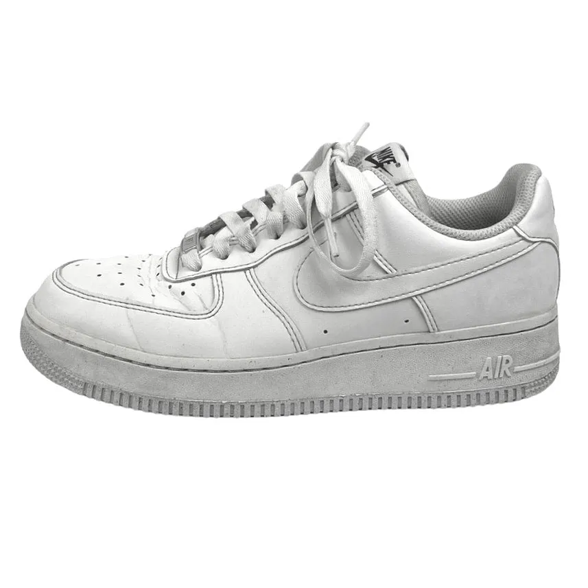 Nike Air Force 1 White Low Top Lace Up Round Toe Walking Sneakers Shoes Size 8