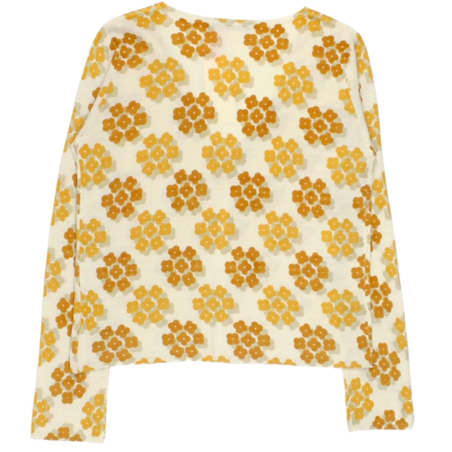 Orla Kiely Orange Floral V-Neck Cardigan