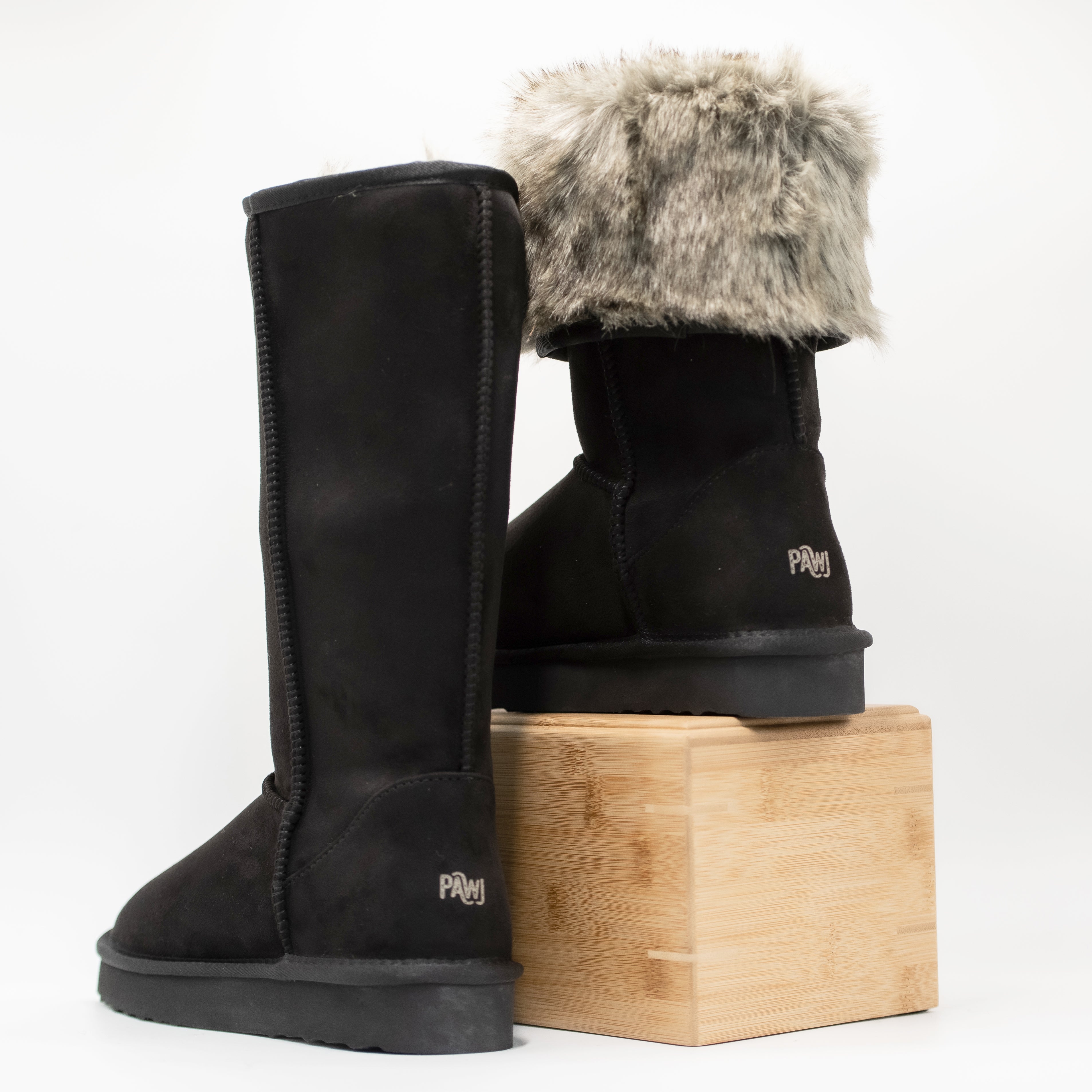 PAWJ Tall Boot | Black / California Black Bear