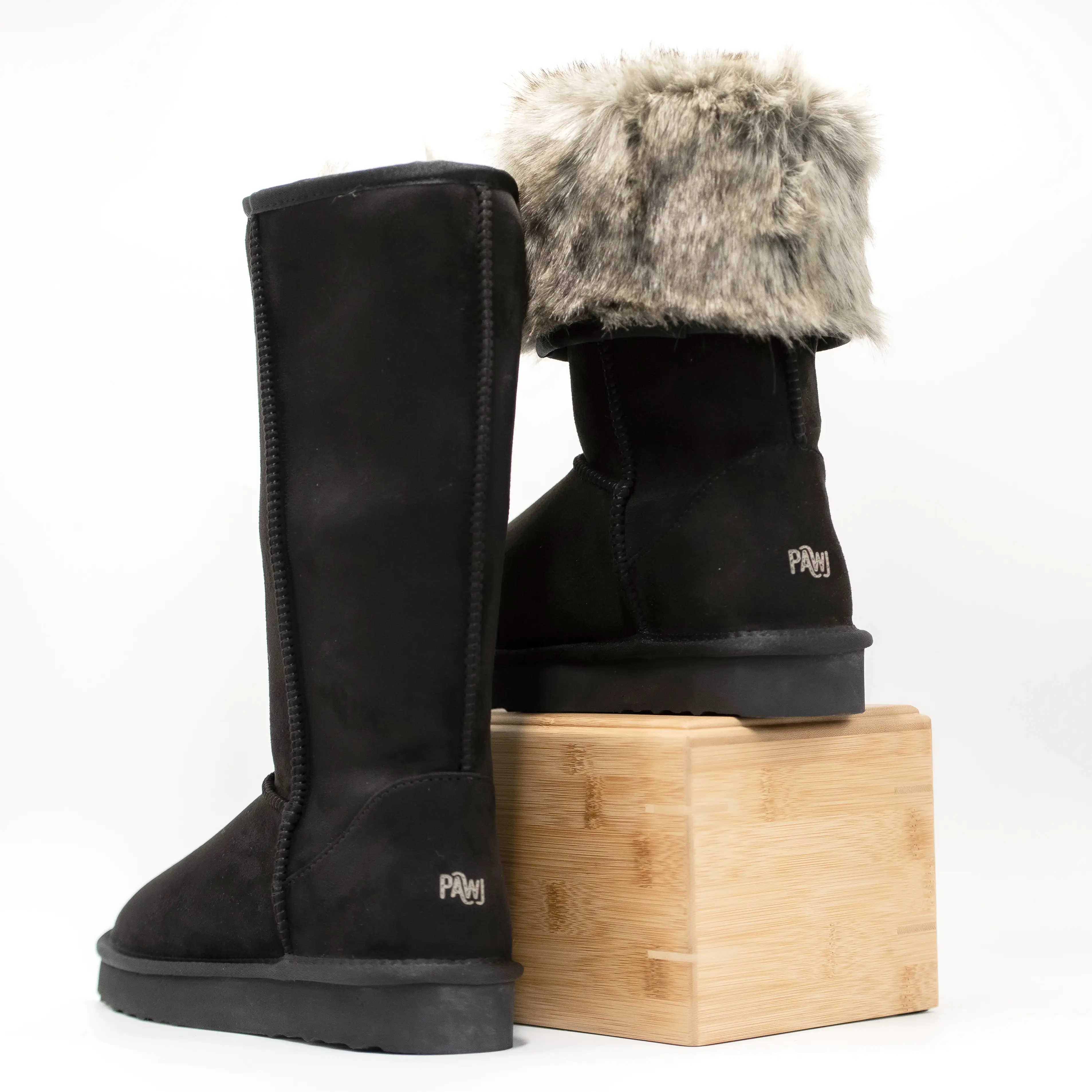 PAWJ Tall Boot | Black / California Black Bear