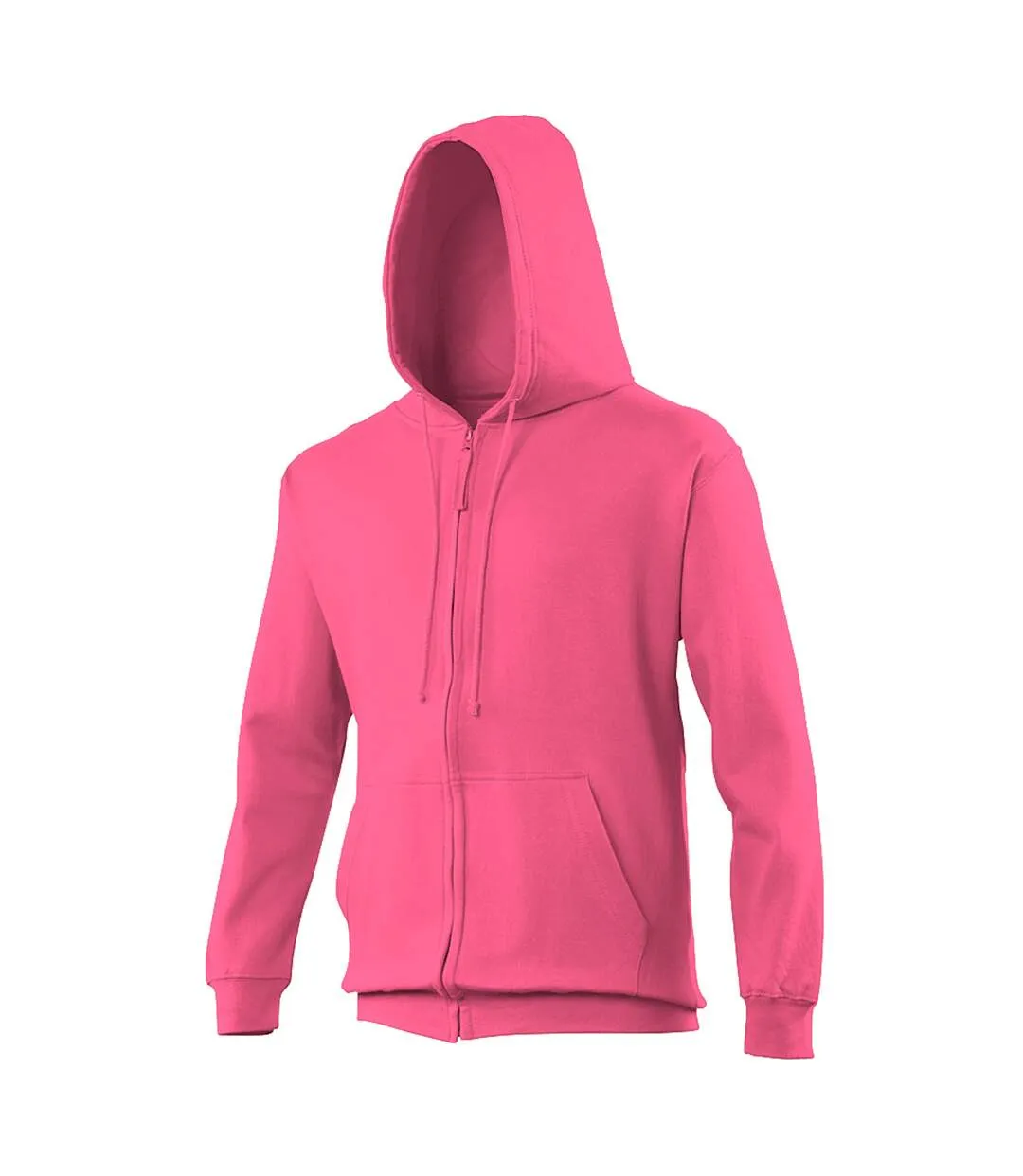 Plain mens hooded full zip hoodie / zoodie pink Awdis