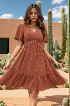 POLKA MIDI DRESS