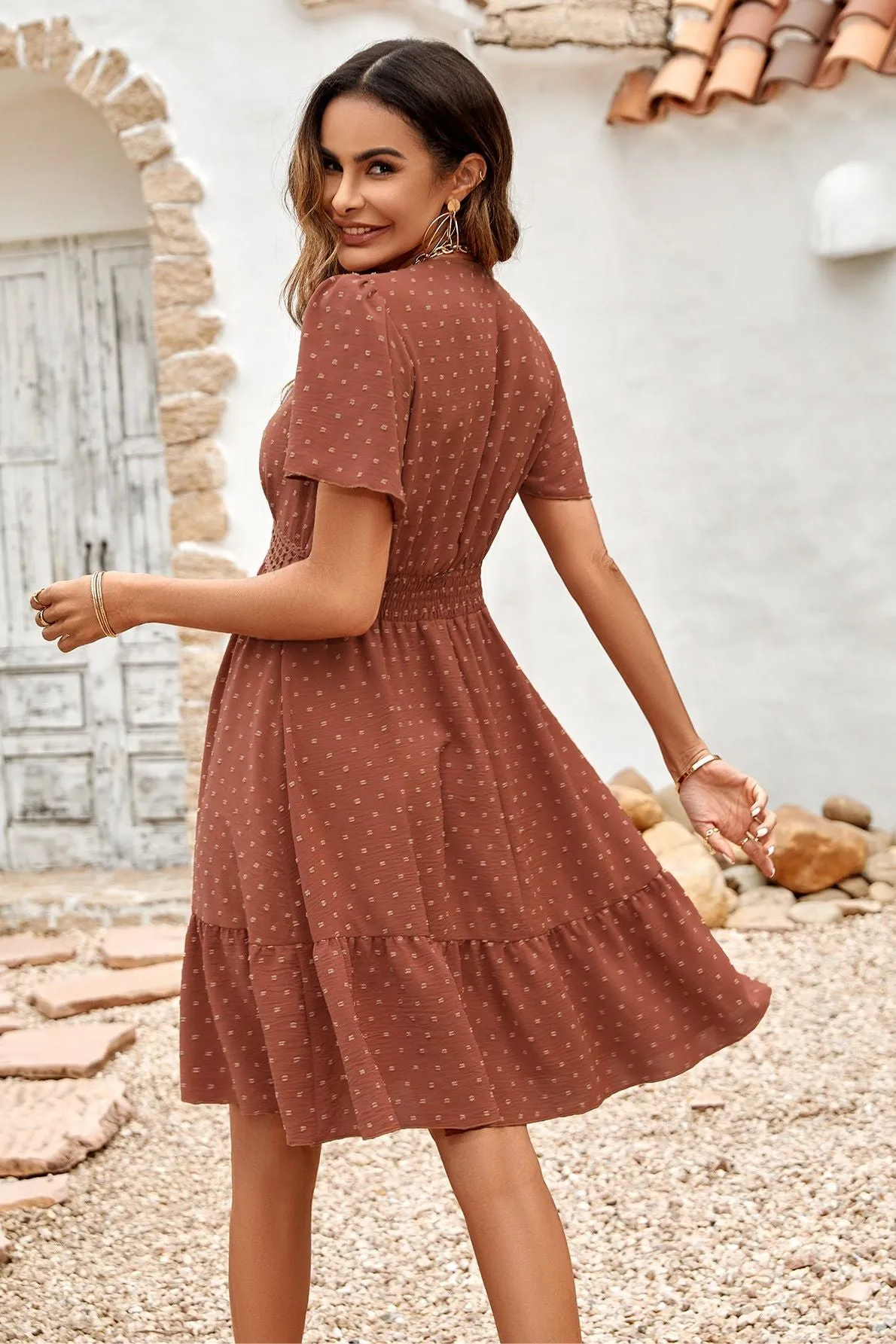 POLKA MIDI DRESS