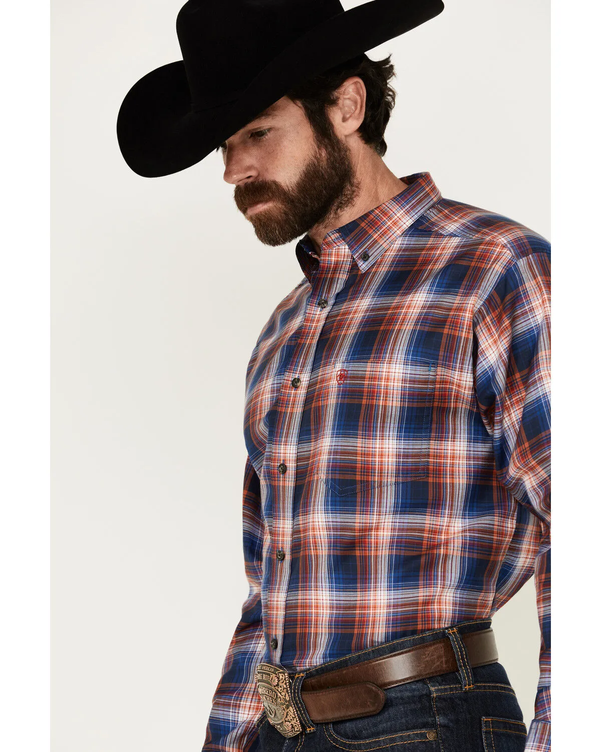 Product Name:  Ariat Men's Boot Barn Exclusive Presly Plaid Print Long Sleeve Button-Down Western Shirt - Tall