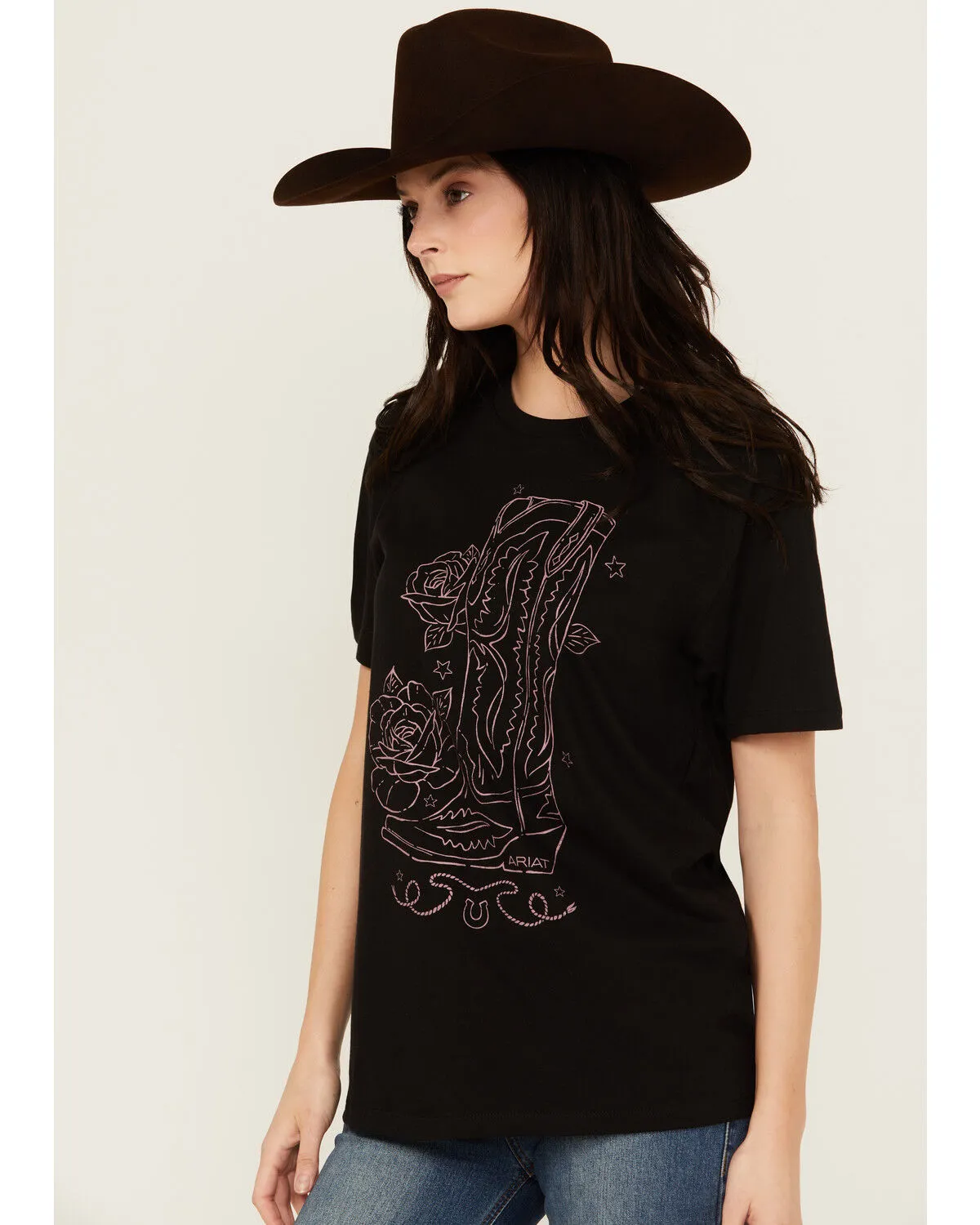 Product Name:  Ariat Women's Tall Boot Short Sleeve Graphic Tee