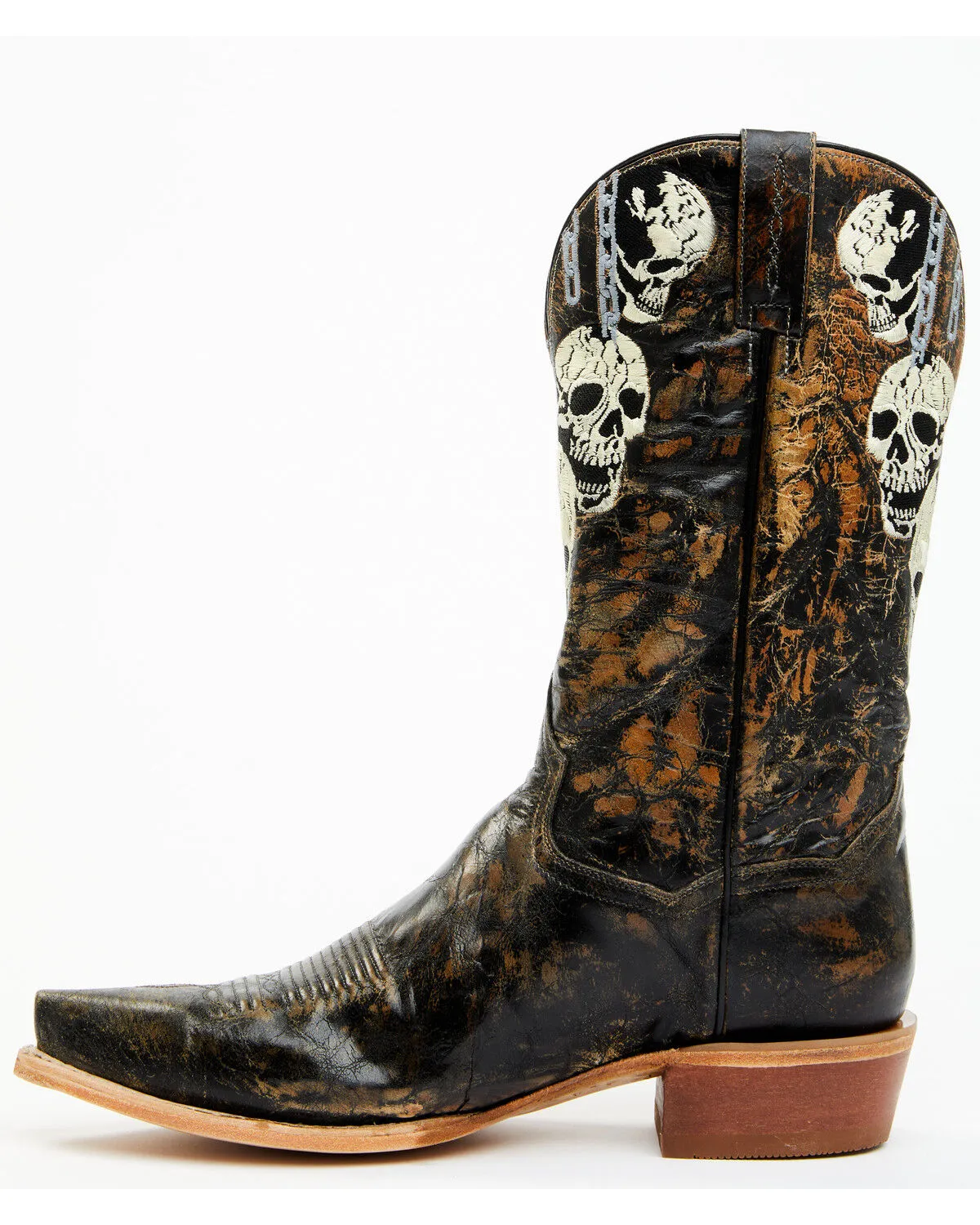 Product Name:  Dan Post Men's 13" Skull Face Tall Western Boot - Snip Toe