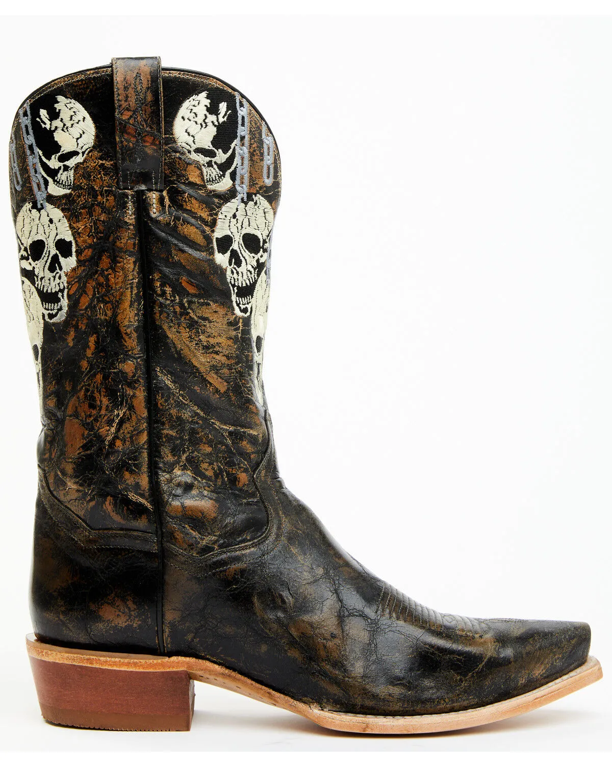 Product Name:  Dan Post Men's 13" Skull Face Tall Western Boot - Snip Toe