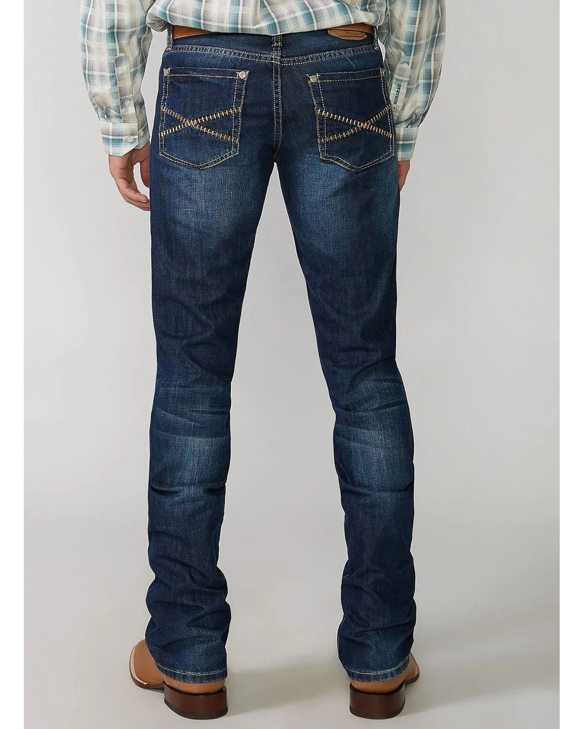 Product Name:  Stetson Men's Rock Fit Barbwire "X" Stitched Boot Jeans - Big & Tall