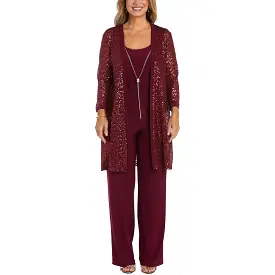 R&M Richards Womens Mesh 4PC Pant Suit