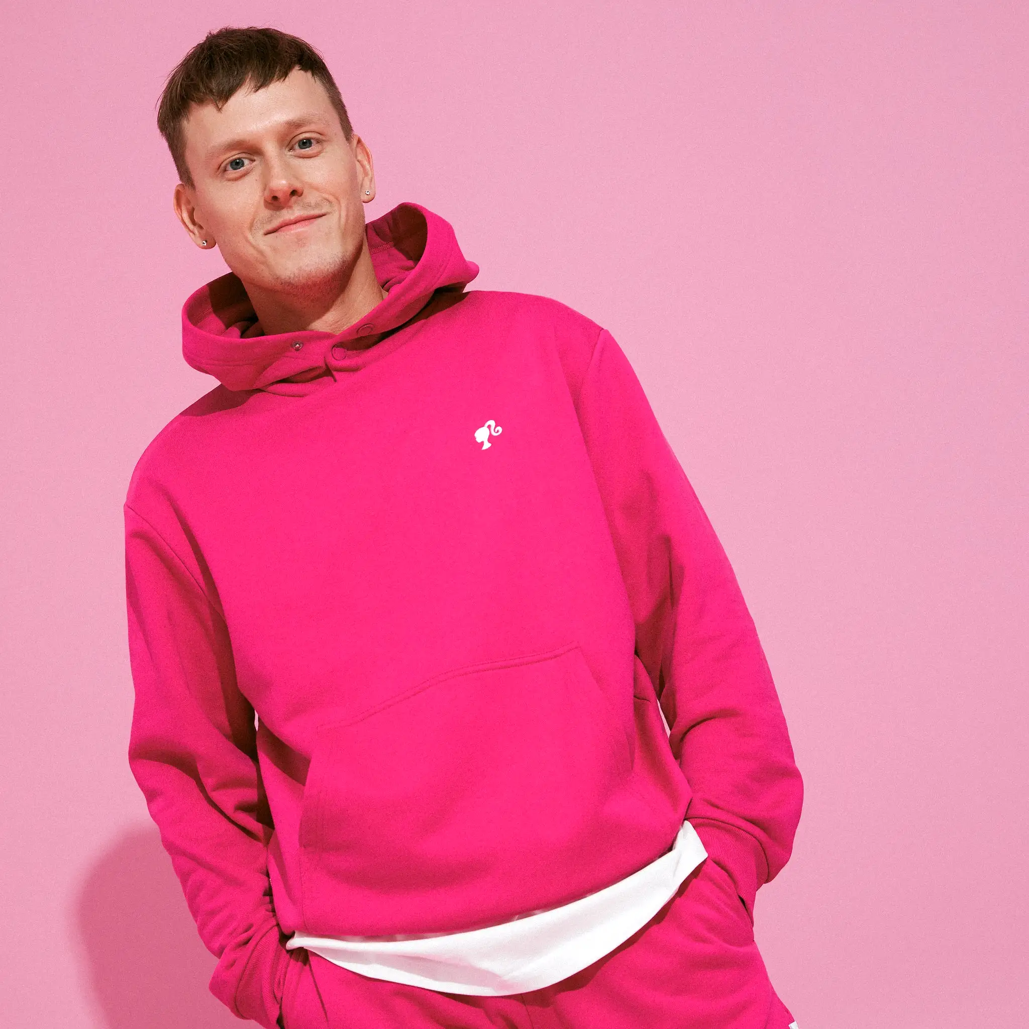 Rollie x Barbie Mens Pink Hoodie