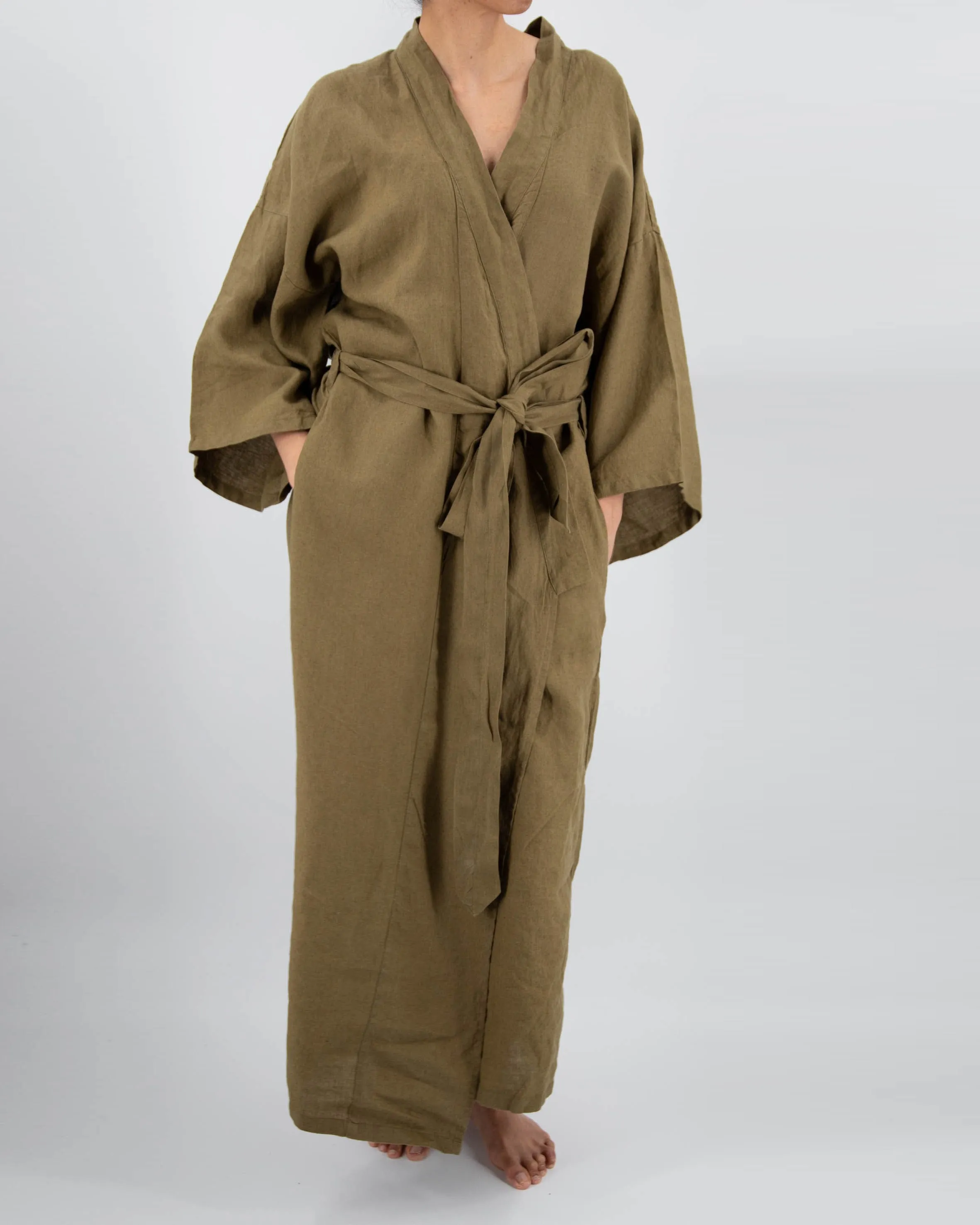 Sai Full-Length Linen Robe