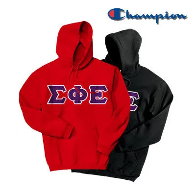 Sigma Phi Epsilon Champion Powerblend Hoodie, 2-Pack Bundle Deal - Champion S700 - TWILL