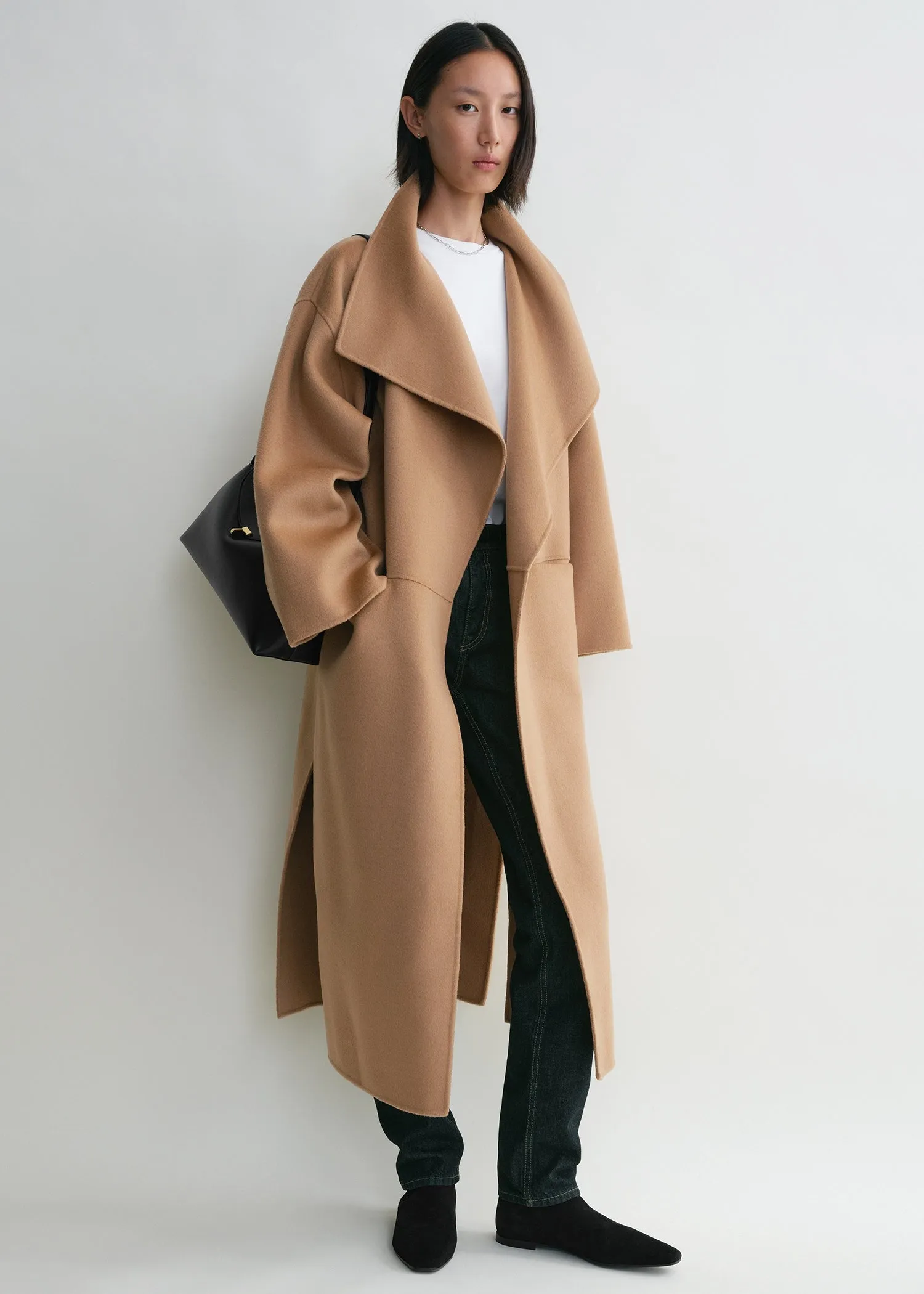 Signature wool cashmere coat camel