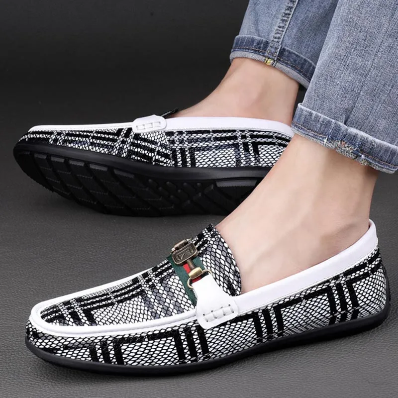 Snakeskin Soft Loafers 