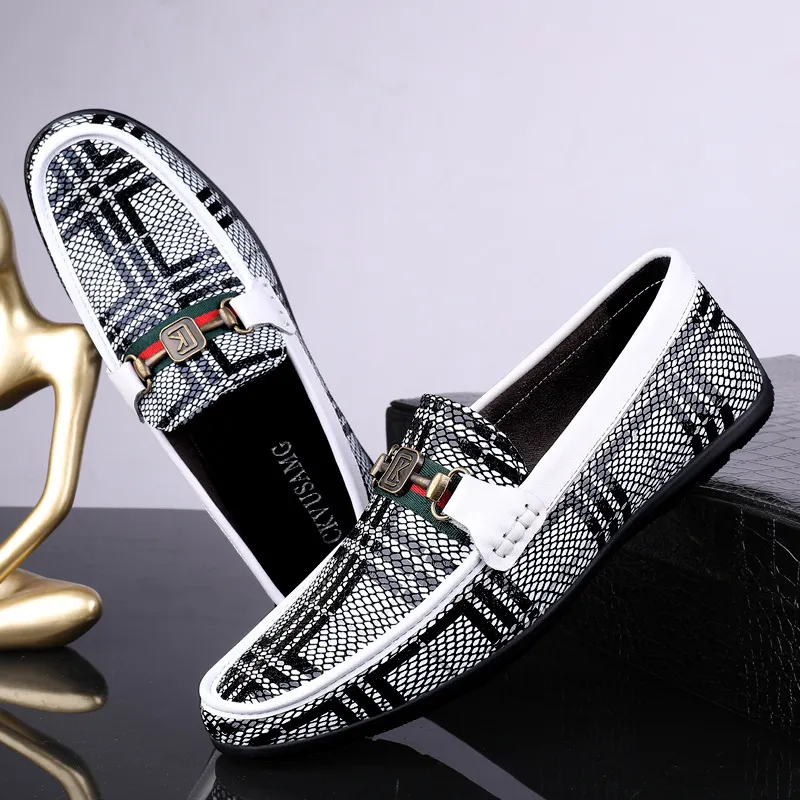 Snakeskin Soft Loafers 