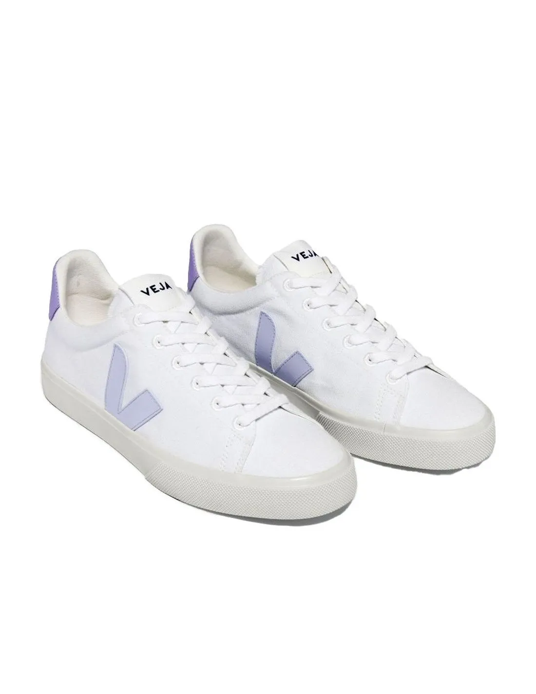 Sneakers Veja donna CA01035 Campo canvas bianco lavanda