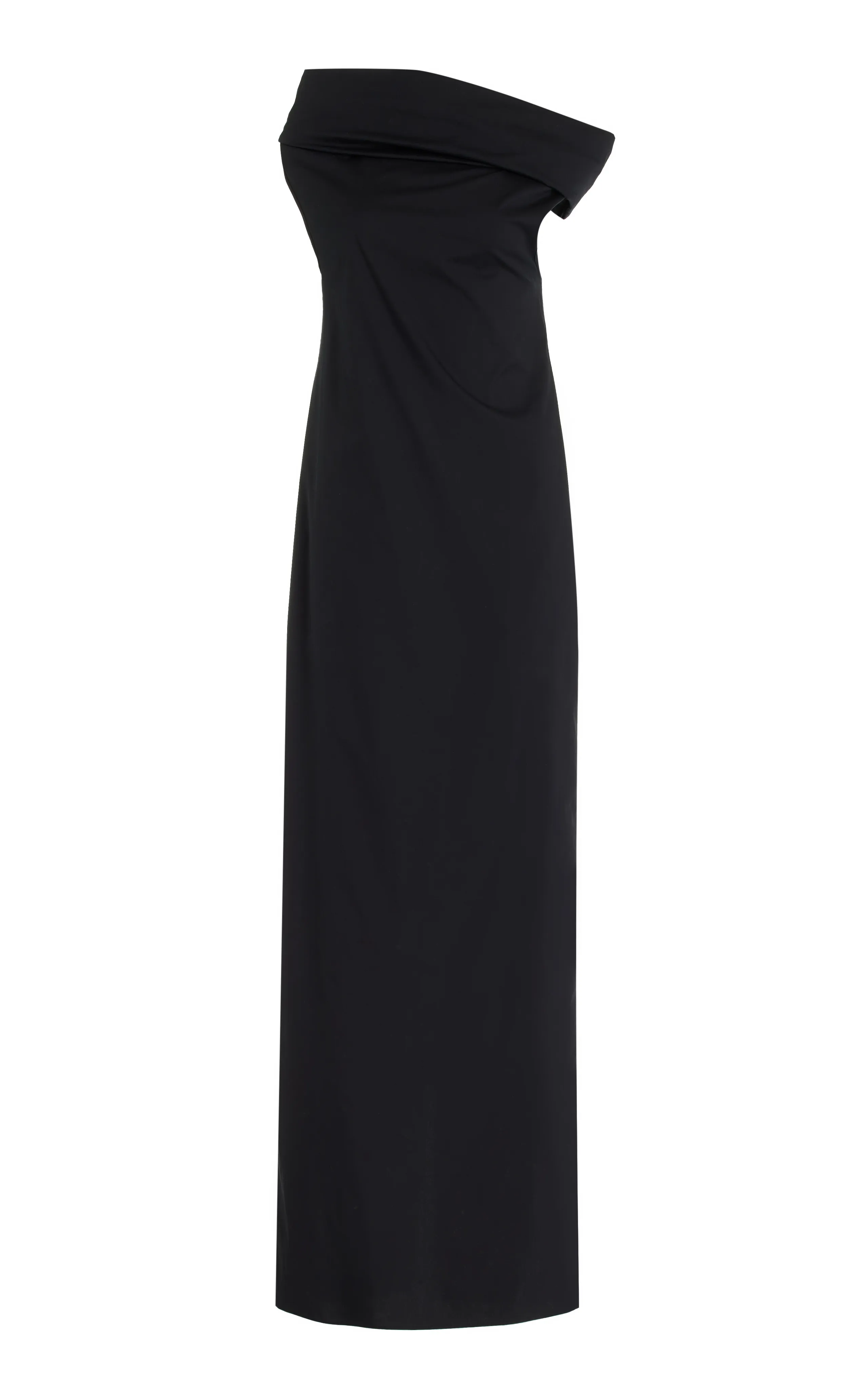 Sophie et Voila Off-The-Shoulder Draped Stretch-Cotton Maxi Dress