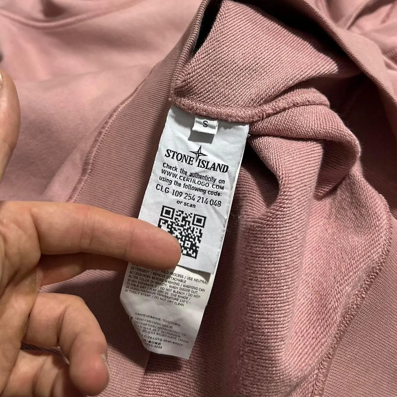 Stone Island Dusty Pink Pullover Hoodie