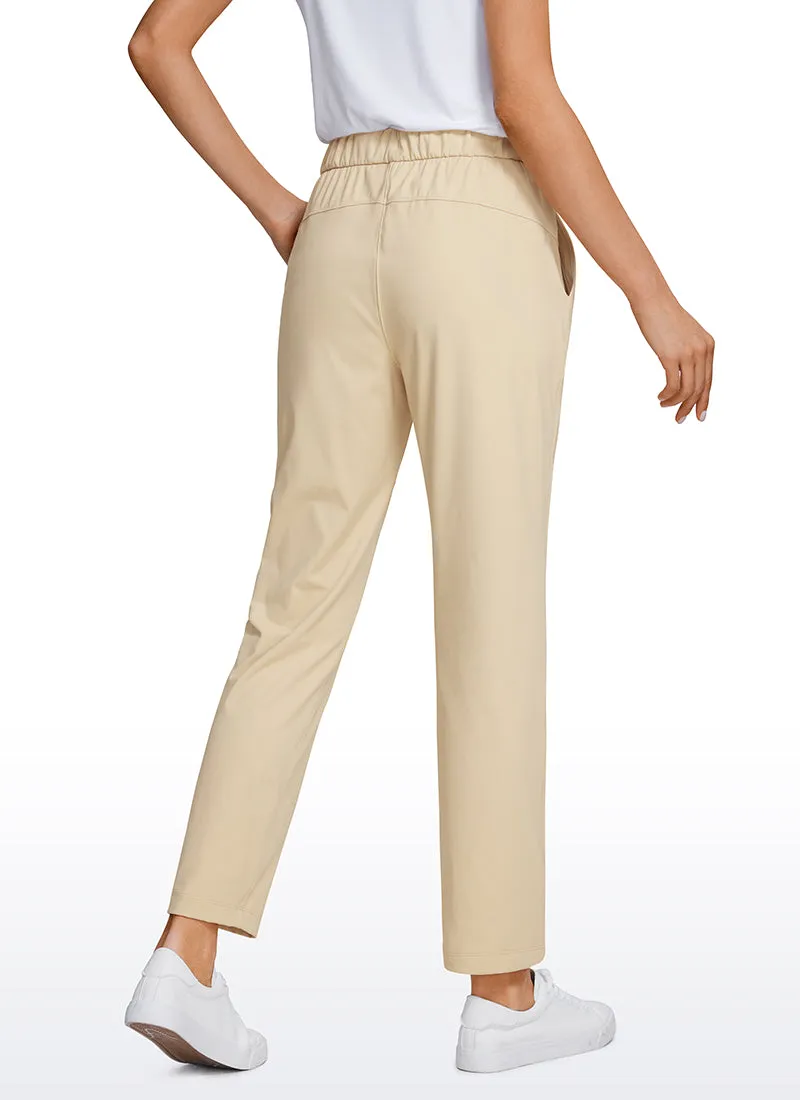 Stretch Drawstring 7/8 Pants with Pockets 27''