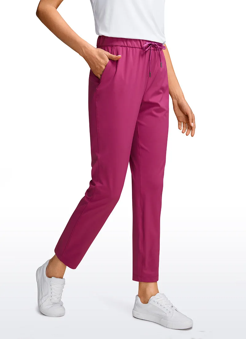 Stretch Drawstring 7/8 Pants with Pockets 27''