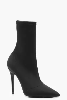 Stretch Pointed Toe Sock Boots