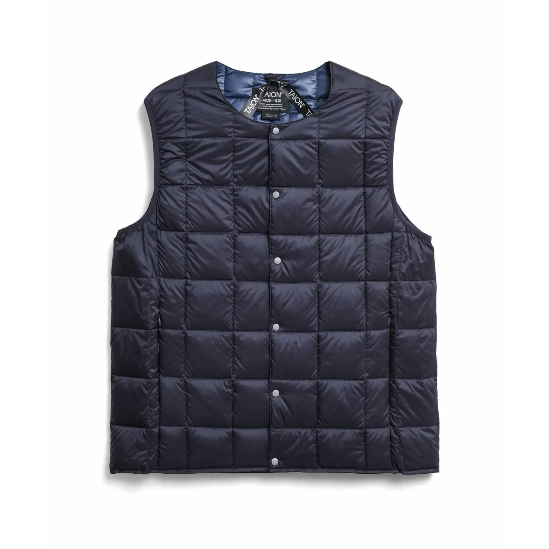 TAION GILET CON BOTTONI BLU