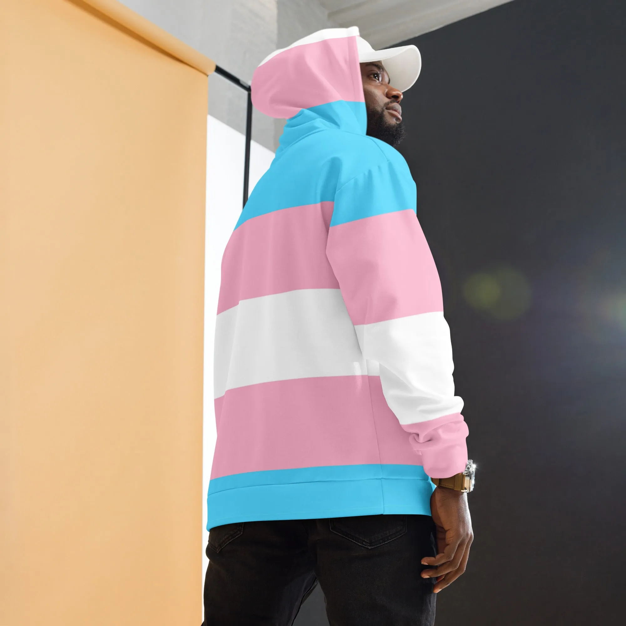 Teen Blue Pink White Trans Pride Super Soft Microfiber Hoodie