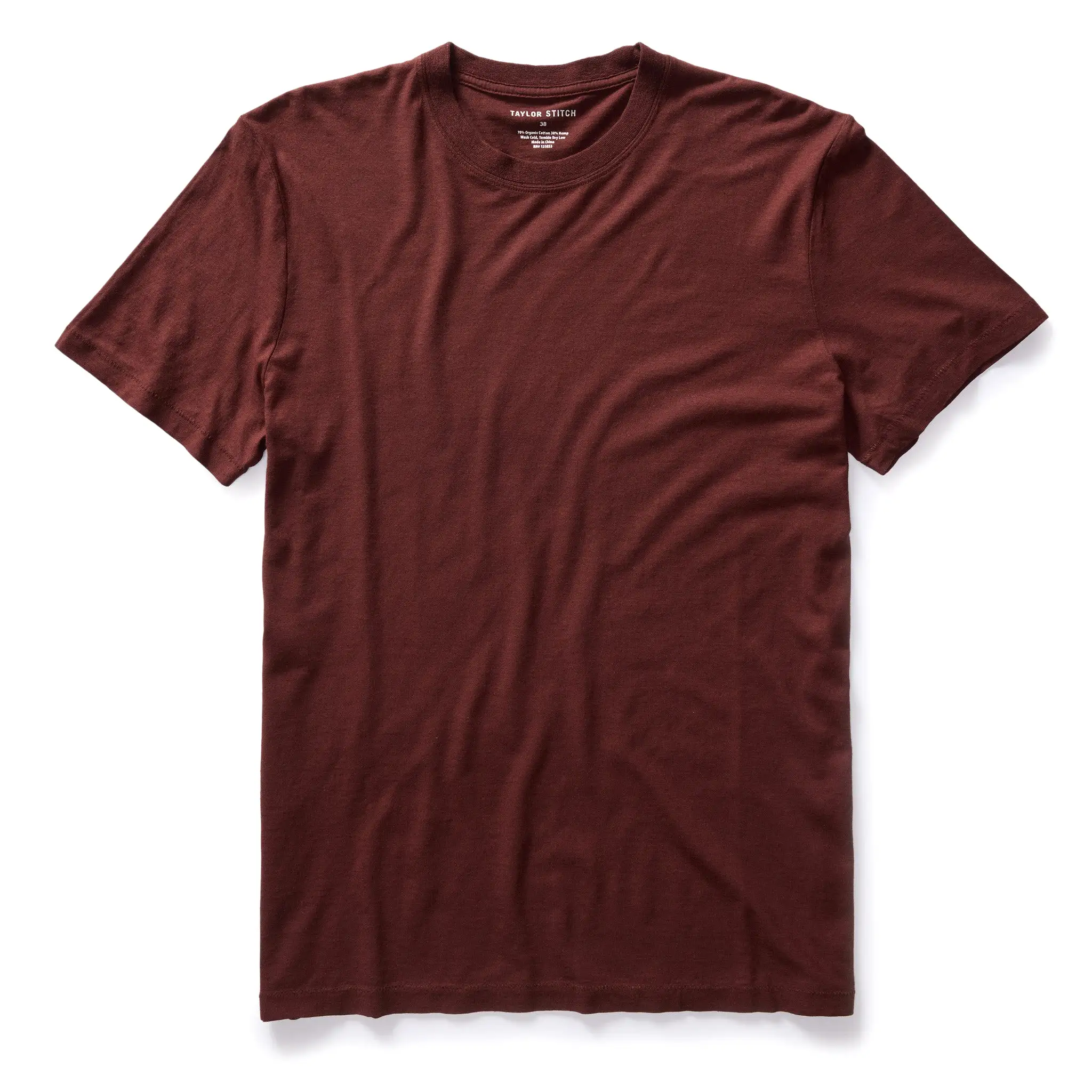 The Cotton Hemp Tee in Black Cherry