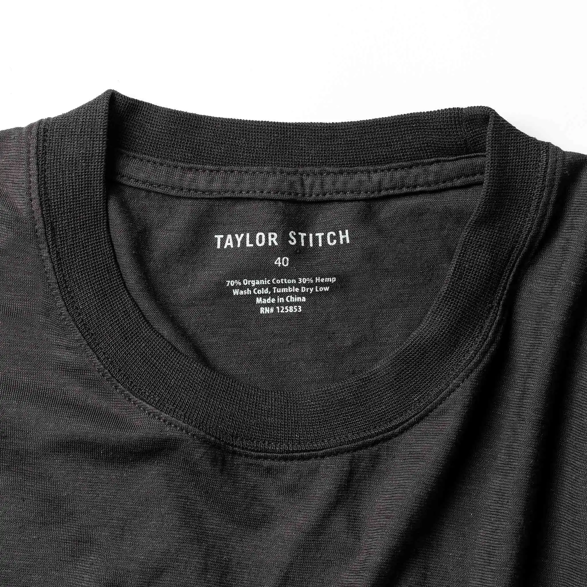 The Cotton Hemp Tee in Charcoal