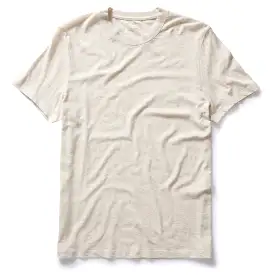 The Cotton Hemp Tee in Heathered Oat