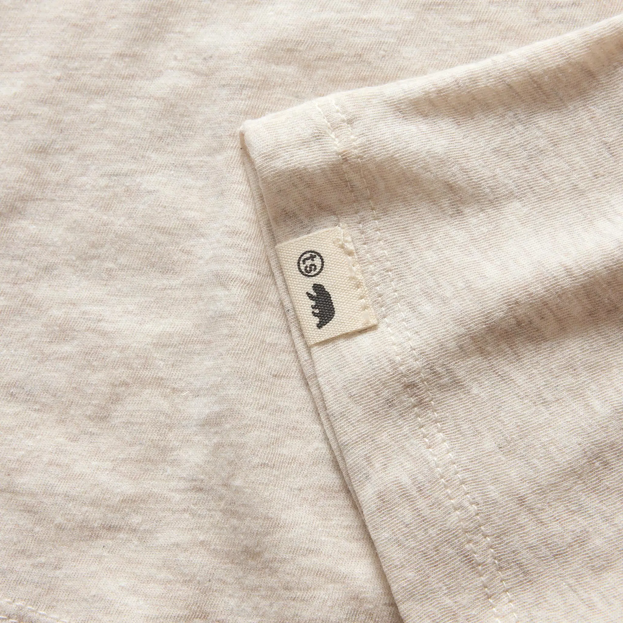 The Cotton Hemp Tee in Heathered Oat